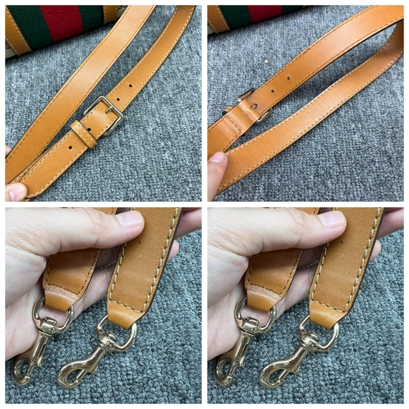 100% Authentic GUCCI Boston GG Cloth Satchel Bag - Picture 11 of 16